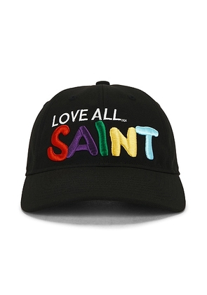 SAINT Mxxxxxx Love All Cap in Black - Black. Size all.