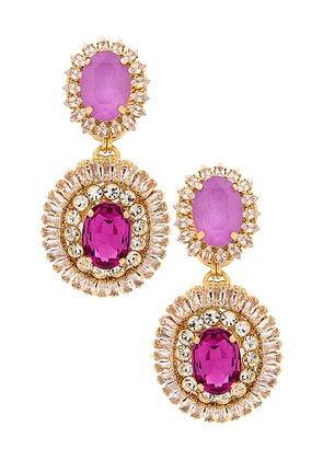 Anton Heunis Fuchsia Spectrum Oval Disc Chandelier in Fuchsia.