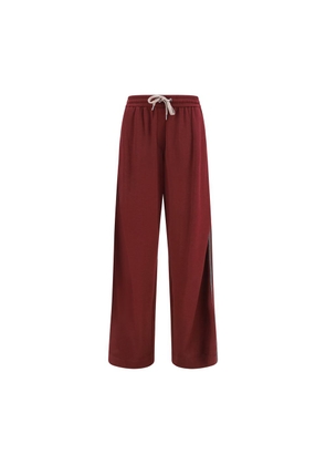 Brunello Cucinelli Bordeaux Cotton Athletic Pants - L