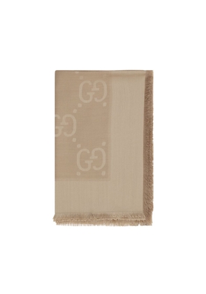 Gucci Brown Wool Oves Aries Foulard