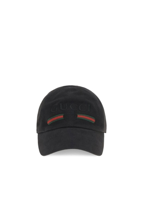 Gucci Black Cotton Cap (Baseball Hat) - M