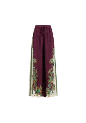 Alemais Purple Viscose Casual Pants - 10