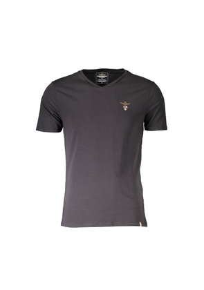 Aeronautica Militare Black Cotton Men's Shirt - M