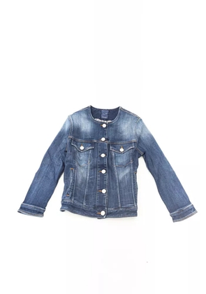 Jacob Cohen Blue Cotton Women Jacket - XL