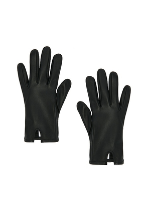 Bronx and Banco Short Faux Leather Gloves in Black. Size XS/S. Also in M/L.