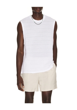 ALLSAINTS Cove Crew Neck Tank Top in White. Size L. Also in S, M, XL/1X.