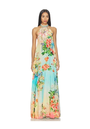 HEMANT AND NANDITA Maxi Dress in Blue. Size L. Also in M, S, XL, XS, XXS.