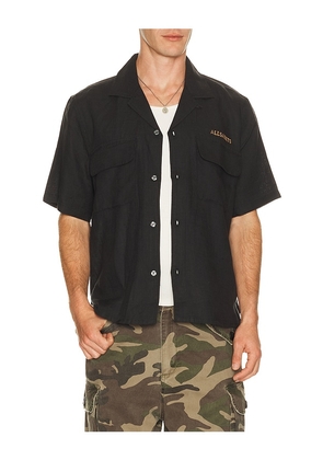 ALLSAINTS Dunloe Shirt in Black. Size L. Also in S, M, XL/1X.