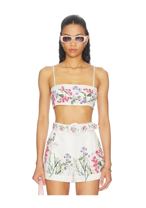 HEMANT AND NANDITA Bandeau in Ivory. Size L. Also in M, S, XL, XS.