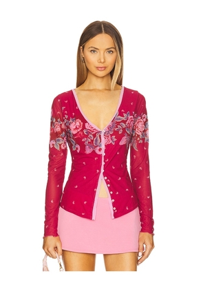 Free People x REVOLVE Home Grown Cardi in Red. Size M. Also in S.