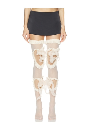 Aniye Records Merida Heart Sock in Cream.