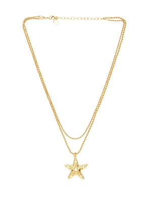 Frasier Sterling Sea Star Necklace in Metallic Gold.