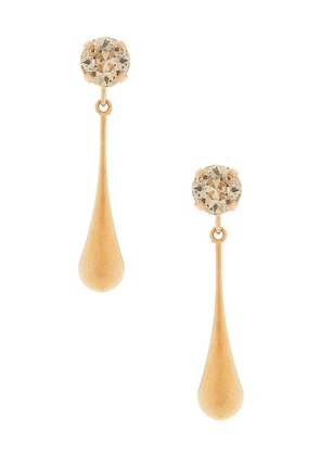 Anton Heunis Drop Earrings in Metallic Gold.