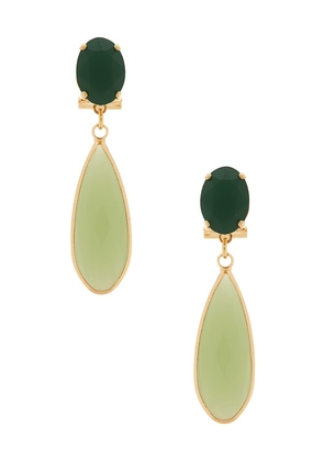 Anton Heunis Drop Earrings in Green.