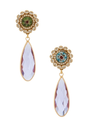 Anton Heunis Drop Earrings in Purple,Blue.