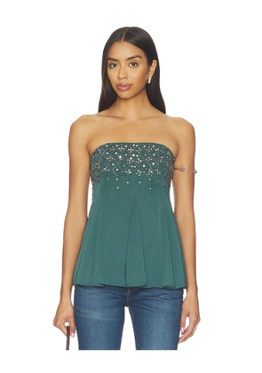 Free People Tara Embellished Tube in Dark Green. Size L. Also in XS, S, M.