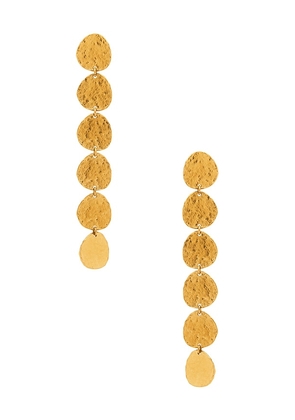 EMMA PILLS Sunset Hour Earrings in Metallic Gold.