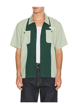 HUF Urethane Work Shirt in Green. Size L. Also in M, S, XL/1X.