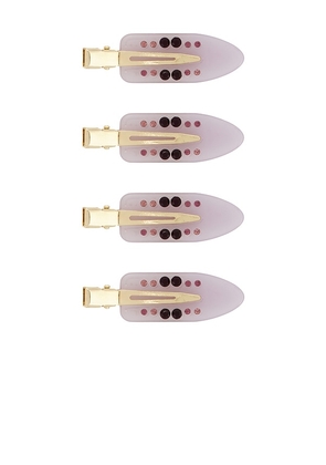 Emi Jay Popstar Clip Set Of 4 in Lavender.