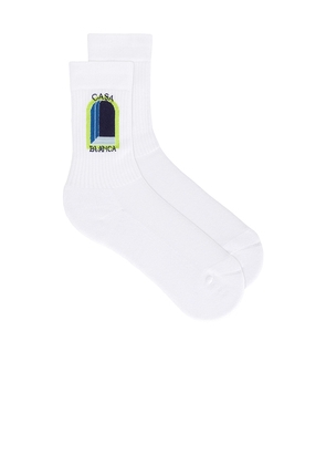Casablanca Gradient Arch Socks in Blue. Size S. Also in M, L.