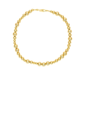 Alexa Leigh Mixed Big Ball Necklace in Metallic Gold.