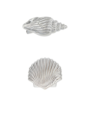 Casa Clara Seaside Clip Set in Metallic Silver.