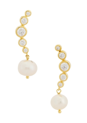 Eliou Elene Earrings in Metallic Gold.