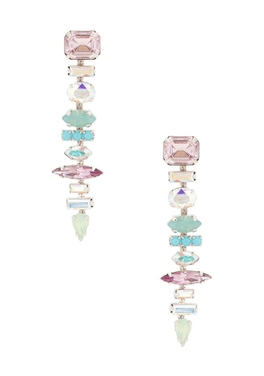 Elizabeth Cole Starla Earrings in Metallic Silver.