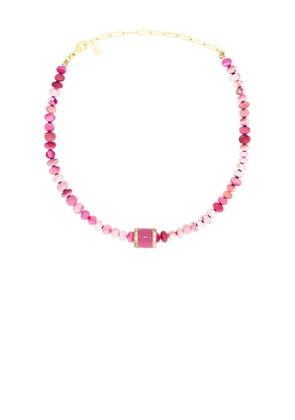 Elizabeth Cole Chroma Necklace in Pink.