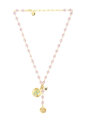 Elizabeth Cole Galia Necklace in Pink.