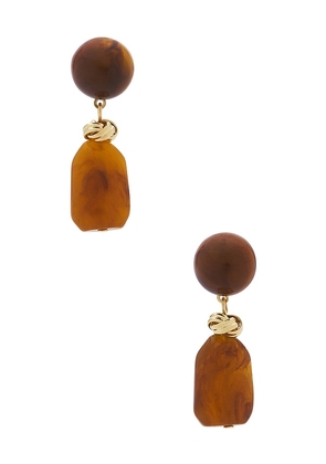 Amber Sceats Monowi Earrings in Brown.