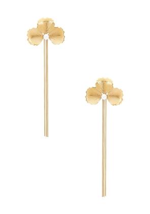 Amber Sceats Canmore Earrings in Metallic Gold.