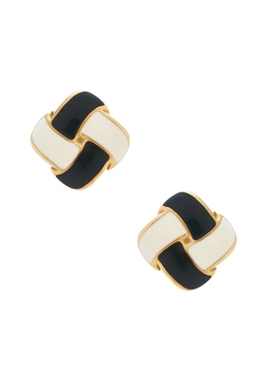 Amber Sceats Caraquet Earrings in Black, White.