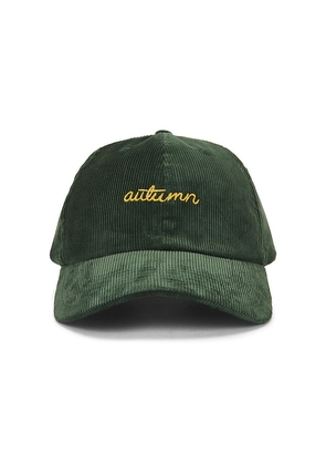 Autumn Headwear Cord 6 Panel Cap in Green.
