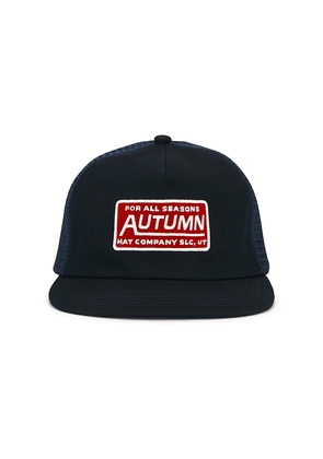 Autumn Headwear Trucker Cap Strapback Cap in Navy.