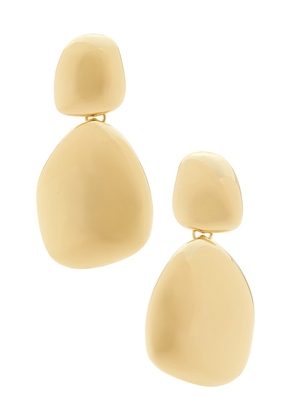 BaubleBar Organic Statement Earrings in Metallic Gold.