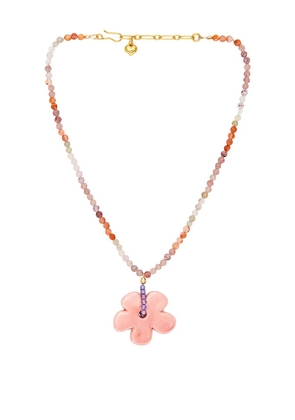Brinker + Eliza Groovy Necklace in Pink.