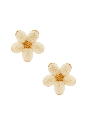Brinker + Eliza Big Island Earrings in Ivory.