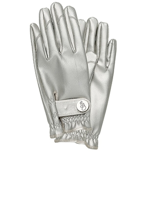 Garden Glory Small Gardening Glove in Metallic Silver. Size S. Also in .