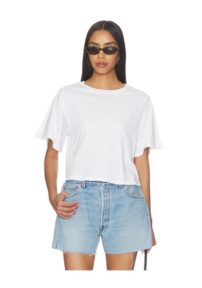 LNA Willa Slub Tee in White. Size L. Also in M, S, XL, XS.