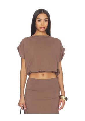 LNA Halina Top in Chocolate. Size M. Also in S, XL, XS.