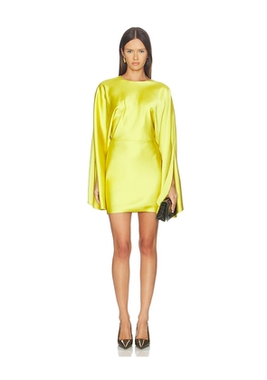 Norma Kamali Reverse Obie Mini Dress in Yellow. Size XXS. Also in XS, S, M.