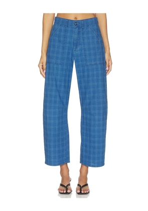 LNA Cross Creek Plaid Pant in Blue. Size M. Also in XS.