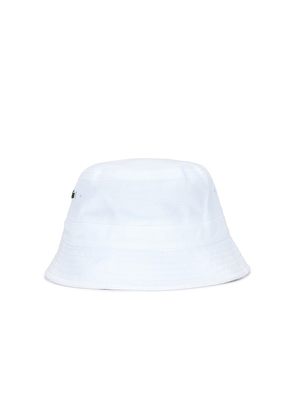 Lacoste Pique Bucket Hat in White. Size L. Also in M.