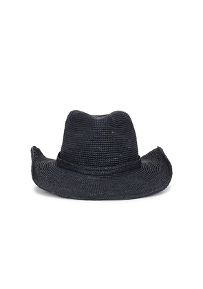 Janessa Leone Sacha Cowboy Hat in Navy. Size M. Also in S, L.