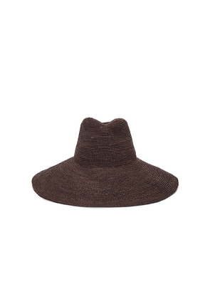 Janessa Leone Waverly Bucket Hat in Chocolate. Size M. Also in S, L, XL.