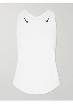 Nike - Aeroswift Perforated Dri-fit Adv Tank - White - x small,small,medium,large,x large