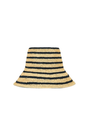 Janessa Leone Harbor Bucket Hat in Neutral. Size M. Also in XL.