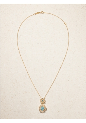 Suzanne Kalan - 18-karat Gold, Opal And Diamond Necklace - One size