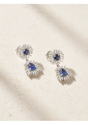 Suzanne Kalan - 18-karat White Gold, Sapphire And Diamond Earrings - Blue - One size